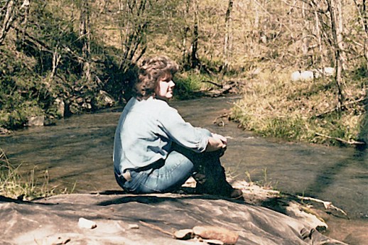 Becky at Mill Creek after funeral